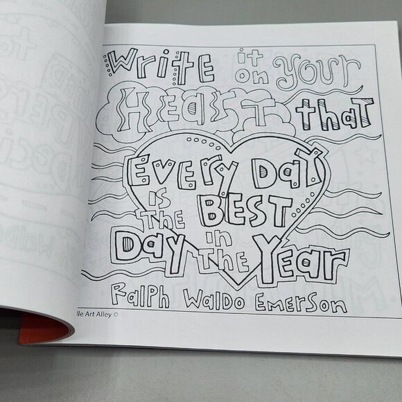 Attitude Is Everything Doodle Art Alley Books Coloring Book Volume 3 Adult - Picture 4 of 5